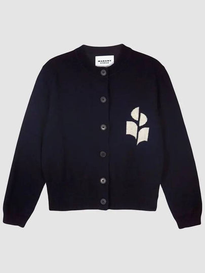 Newton Cotton Cardigan Midnight - ISABEL MARANT ETOILE - BALAAN 2