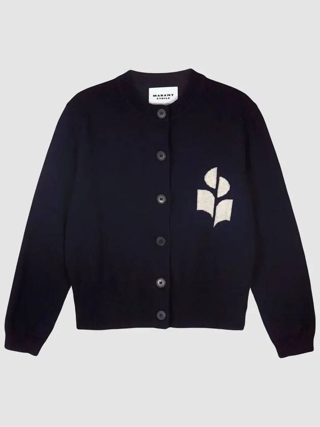 Newton Cotton Cardigan Midnight - ISABEL MARANT ETOILE - BALAAN 3