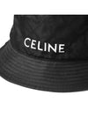 Logo Quilted Nylon Twill Bucket Hat Black - CELINE - BALAAN 5