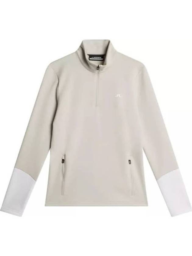 Women's Aerial Quarter Zip Mid Layer Jacket Moonbeam - J.LINDEBERG - BALAAN 2