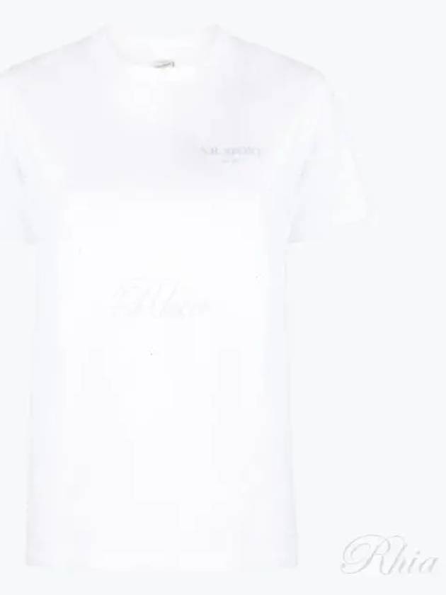 Wimbledon Logo Cotton Short Sleeve T-Shirt White - SPORTY & RICH - BALAAN 2