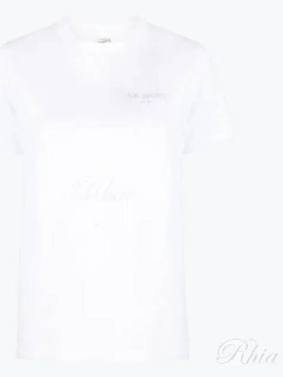 Wimbledon Logo Cotton Short Sleeve T-Shirt White - SPORTY & RICH - BALAAN 2