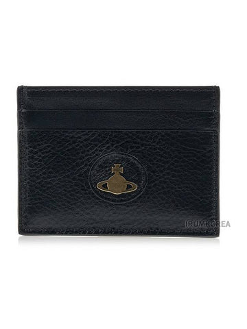 Women's Polished Flat Card Wallet Black - VIVIENNE WESTWOOD - BALAAN 1