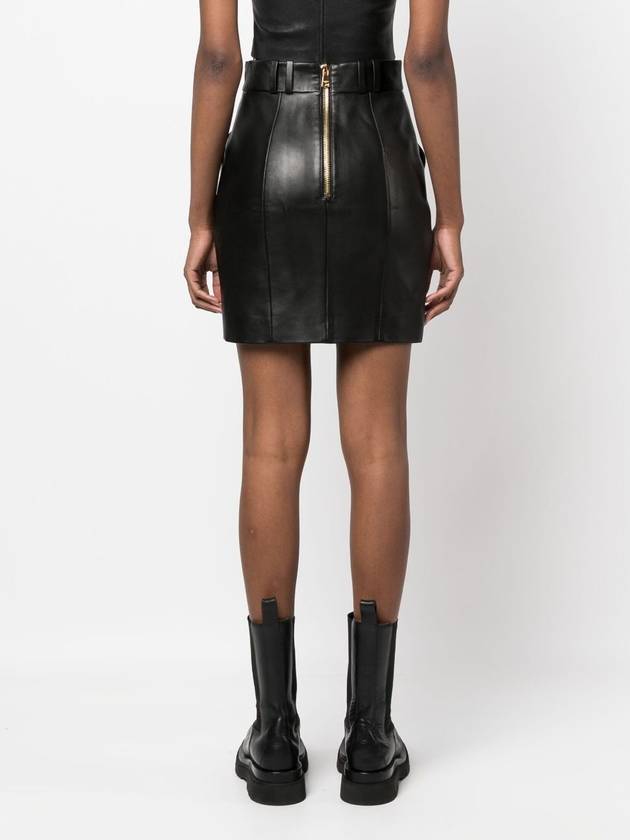 23 fw Lamb Leather Mini Skirt WITH ORNAMENTAL Button BF1LB895LB24 0PA B0230472269 - BALMAIN - BALAAN 6