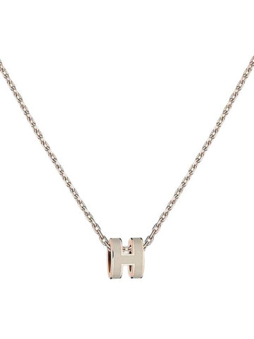 Mini Pop H Pendant Rose Gold & Marron Glace - HERMES - BALAAN 1