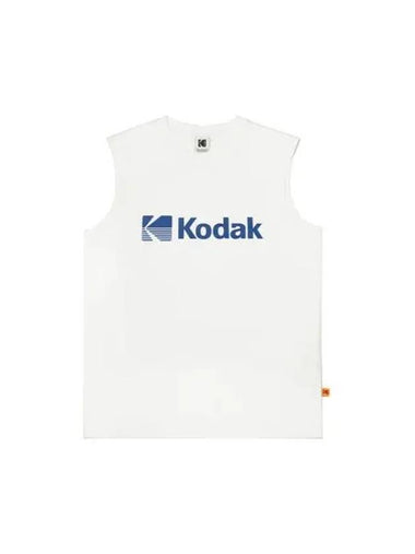 KODAK wording logo semi overfit sleeveless white - KODO - BALAAN 1