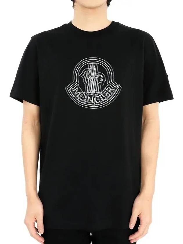 Logo Motif Short Sleeve T-Shirt Black - MONCLER - BALAAN 2