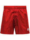 2C00021 53326 455 Logo Patch Side Swim Shorts Red Men’s Pants TJ - MONCLER - BALAAN 1