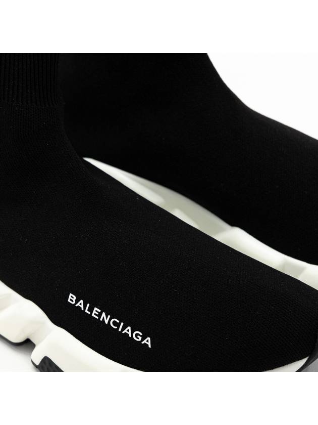 Men's Speedrunner High Top Sneakers Black White - BALENCIAGA - BALAAN 5