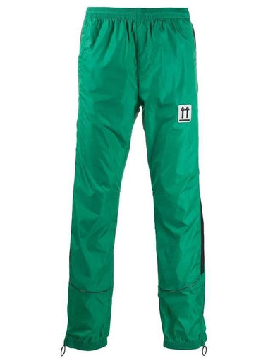 Side Stripe Athleisure Track Pants Green - OFF WHITE - BALAAN 1