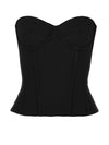 Ribbed Strapless Bustier Top Black - BALENCIAGA - BALAAN 1