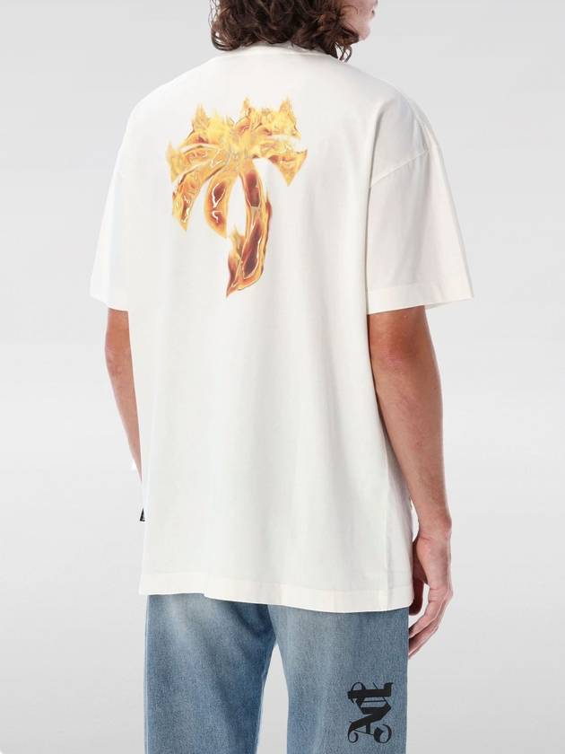 Palm Angels Burning Farm Short Sleeve T Shirt Off White - PALM ANGELS - BALAAN 3