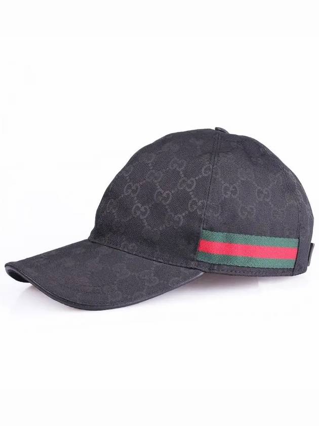 Original GG Web Supreme Canvas Baseball Ball Cap Black - GUCCI - BALAAN 2