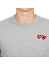 Double Heart Waffen Men's Short Sleeve TShirt AZ T226 051 3 - COMME DES GARCONS - BALAAN 6