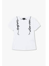 Women s Embroidered Point Easy T Shirt White - EMPORIO ARMANI - BALAAN 1