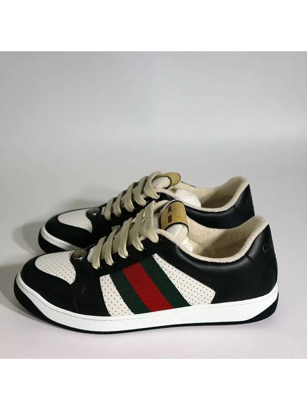 Men's Screener Low Top Sneakers Black - GUCCI - BALAAN 5