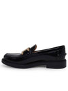 Brushed Leather Chain Loafers Black - TOD'S - BALAAN 3