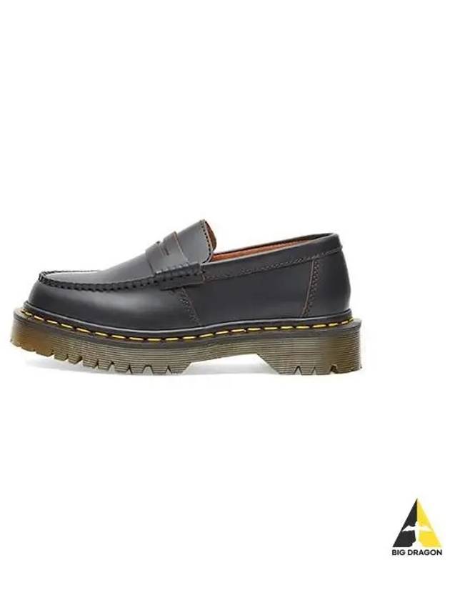 Fenton Becks Yellow Stitch Quillon Leather Loafers Black - DR. MARTENS - BALAAN 2