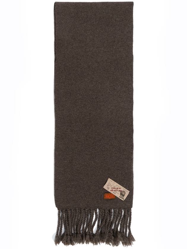 Men's Seoul bound handmade fringe muffler brown I3WA01BR - IOEDLE - BALAAN 5