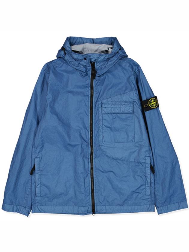 Waffen Patch Membrana Hooded Jacket Blue - STONE ISLAND - BALAAN 2