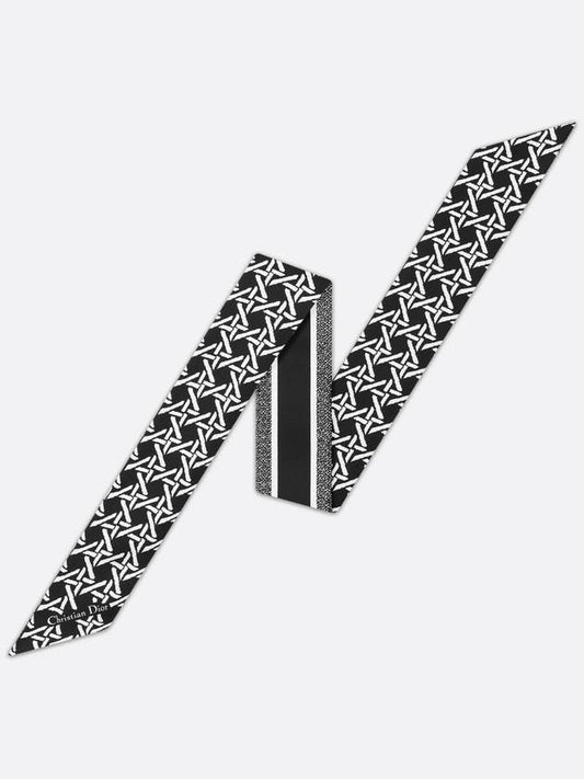 Graphic Cannage Micha Scarf Black White 45CAN106I614 C989 - DIOR - BALAAN 2