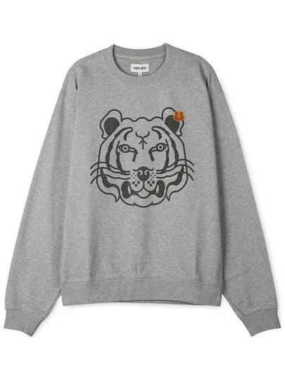 Tiger Printing Sweatshirt Grey - KENZO - BALAAN 2