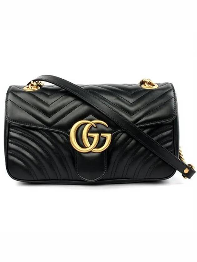 GG Marmont Matelasse Small Shoulder Bag Black - GUCCI - BALAAN 2