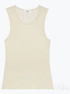 Ride Ribbed Long Tank Sleeveless White - AMI - BALAAN 2