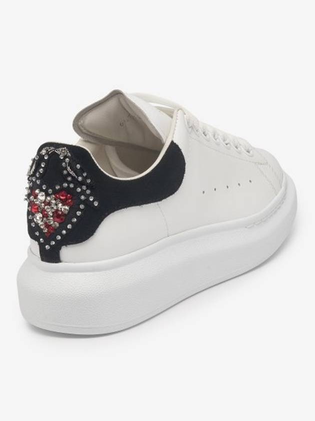 Oversized Black Tab Low Top Sneakers White - ALEXANDER MCQUEEN - BALAAN 7