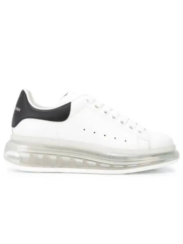 Oversized Clear Sole Low Top Sneakers Black White - ALEXANDER MCQUEEN - BALAAN 2