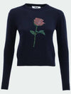 Rhinestone Rose Sweatshirt 3741MDM262 247786 89 - MSGM - BALAAN 2