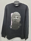 21SS Mask On Printing Men's Black Sweatshirt NUS21246 - IH NOM UH NIT - BALAAN 1