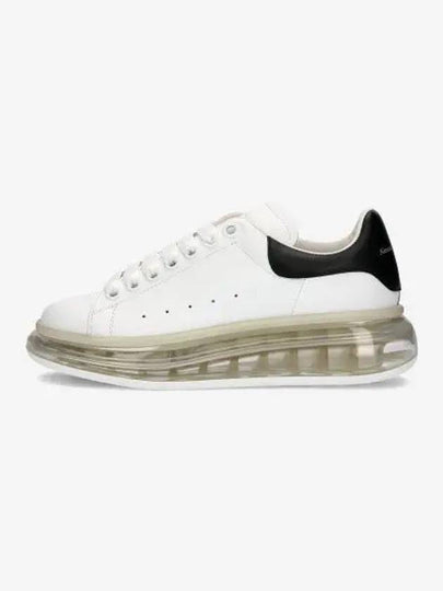 Oversized Clear Sole Low Top Sneakers Black White - ALEXANDER MCQUEEN - BALAAN 2