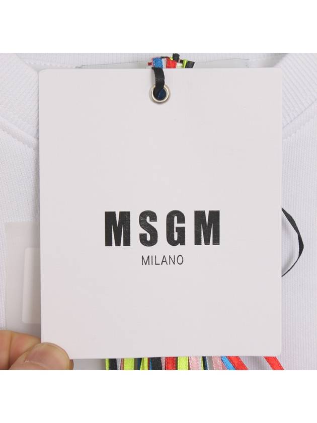 Box Logo Cotton Sweatshirt White - MSGM - BALAAN 7