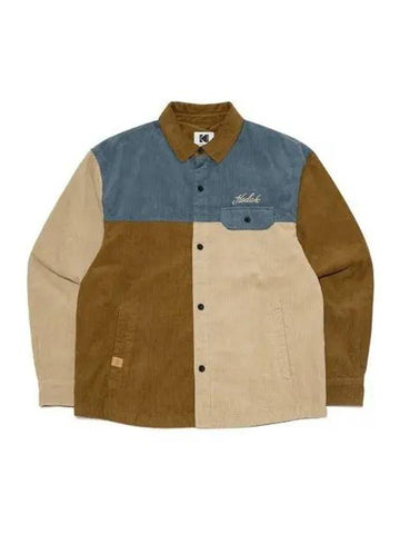 KODAK Brownie color block lightweight padded shirt BROWN - KODO - BALAAN 1