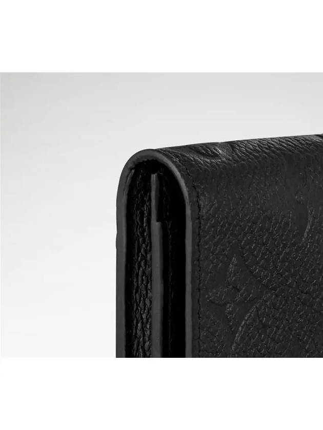 Monogram Embossed Leather Business Card Wallet Black - LOUIS VUITTON - BALAAN 3