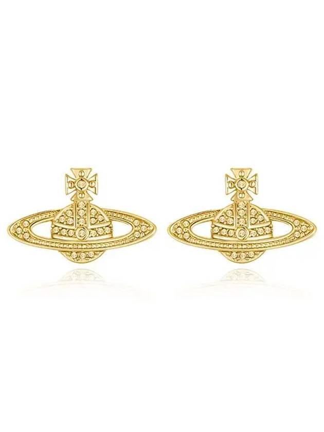 Mini Bas Relief Earrings Gold - VIVIENNE WESTWOOD - BALAAN 3