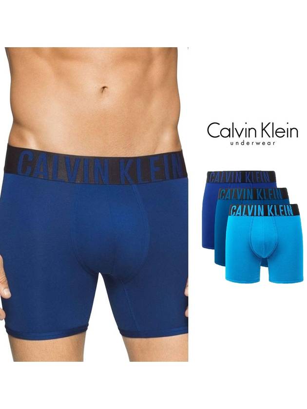 Intense Power Micro Boxer Brief 3 Pack Blue - CALVIN KLEIN - BALAAN 5