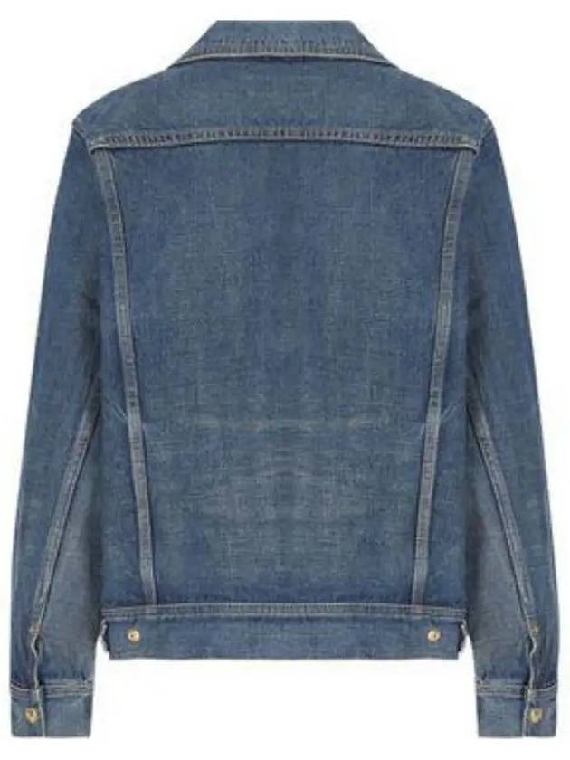 Trucker Denim Jacket Blue - CELINE - BALAAN 3