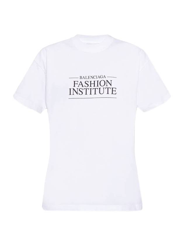 Fashion Institute Medium Fit Short Sleeve T-Shirt White - BALENCIAGA - BALAAN 1