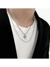 Chain Layered Daily Fashion Necklace Silver - BASSCLEF - BALAAN 3