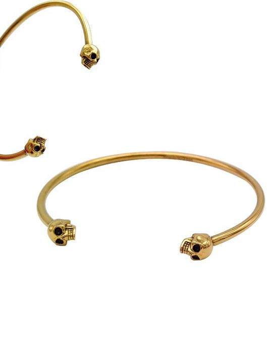 Twin Skull Bracelet Gold - ALEXANDER MCQUEEN - BALAAN 2