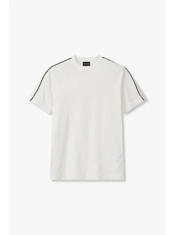 Men s Embossed Logo Line T Shirt Off White - EMPORIO ARMANI - BALAAN 1