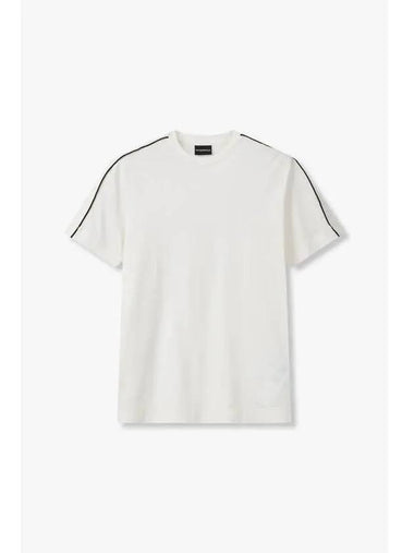 Men s Embossed Logo Line T Shirt Off White - EMPORIO ARMANI - BALAAN 1