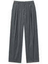 Wide Half Banding Two Tuck Slacks GRAY - WEST GRAND BOULEVARD - BALAAN 1