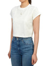 Women's Crop Short Sleeve T-Shirt White - WOOYOUNGMI - BALAAN 5