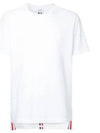 Men's Center Back Striped Short Sleeve T-Shirt White - THOM BROWNE - BALAAN 2