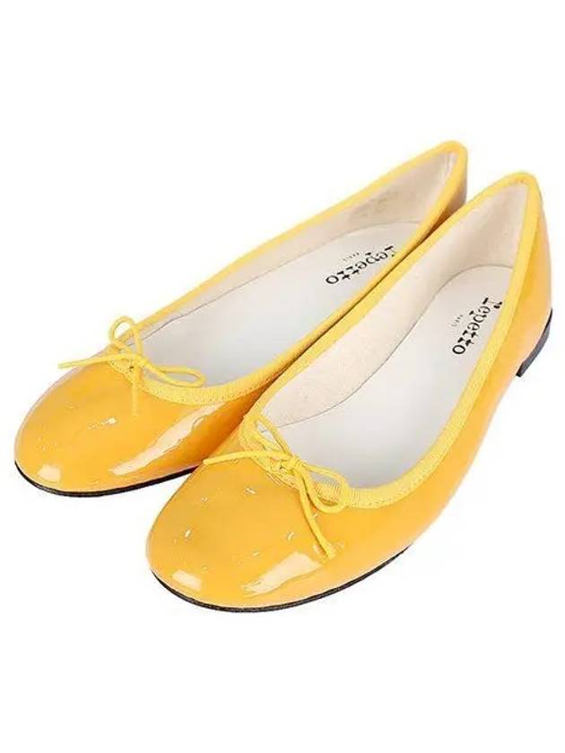 Women's Cendrillon Leather Ballerinas Flat Yellow - REPETTO - BALAAN 2