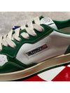 Men's Medalist Leather Low Top Sneakers Green - AUTRY - BALAAN 8