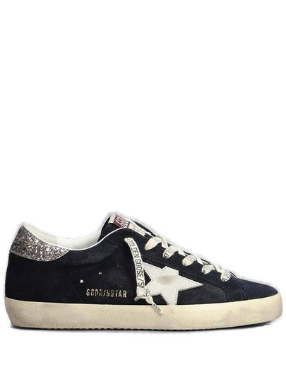 Superstar Glitter Tab Suede Low Top Sneakers Navy - GOLDEN GOOSE - BALAAN 2